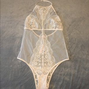 NWT Victoria's Secret Sheer White Bodysuit